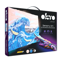Kūrybinis rinkinys Modelino rinkinys - 3D tapyba Big wave in Kanagawa (30*40 cm)