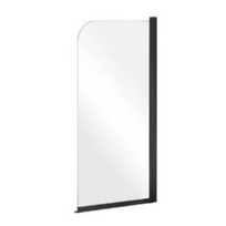 Vonios sienelė BESCO PRIME BLACK NEW 1 skaidrus stiklas PNPB-1S 70x140 cm