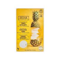Veidą skaistinantys padeliai Iroha Nature Exfoliating & Brightening Toner Pad Pineapple PIN12, giliai valantys ir skaistinantys veido odą, 10 vnt.