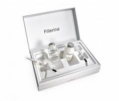 FILLERINA dermatologinio kosmetinio užpildo rinkinys su 6 hialurono rūgštimis ir peptidais 3 lygis