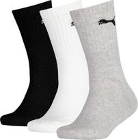 Puma Kojinės Paaugliams Junior Crew Juodas Pilkas Baltas 907958 03