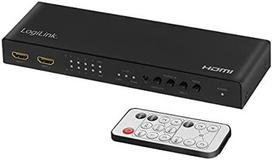 LogiLink Jungiklis 4x2 hdmi, 4k 60hz, su pultu