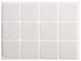 Padukai baldams lipnūs veltinio balti Vorel | 20x20mm, 20vnt.