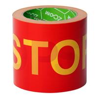 Įspėjamoji juosta "STOP" 100 mm x 100m, geltona-raudona, ZOOM