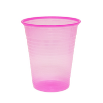 Nitras plastikiniai vienkartiniai puodeliai rožiniai, 180 ml (100 vnt.)