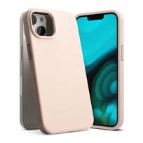 Rožinio smėlio spalvos dėklas "Ringke Silicone" telefonui iPhone 14 Plus