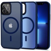 Mėlynas permatomas/matinis dėklas "Tech-Protect Magmat Magsafe" telefonui iPhone 12 / 12 PRO