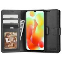 Juodas atverčiamas dėklas Tech-Protect "Wallet" telefonui Xiaomi Redmi 12C