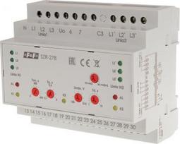 Power line controller 3x400V+N, 24÷264VAC, 45÷55Hz, 450VAC, 2 controlled lines, 16A SZR-278 | 5902431671512