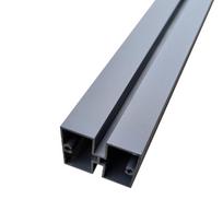 Kvadratinis aliuminio profilis H 45x64 mm, pilkas RAL7016 : Ilgis - 3.5 m