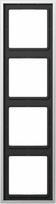 Metal 4-gang frame, aluminium, LS990 AL2984 | 4011377992320