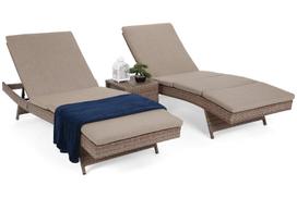 2-jų gultų ir staliuko komplektas Bora Bora, Ginger / Brown Melange
