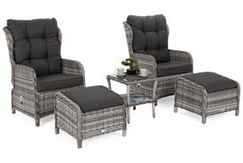 Lauko baldų komplektas Sofia, Light Grey/Grey Melange