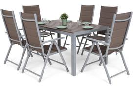 Lauko baldų komplektas Ibiza 150 cm, pilka/ruda