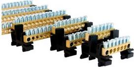 MSET14 = 2xBB14 Brass bar 14x16mm2 +BB0 DIN rail adapter MAD2014B21 | 4744397018199