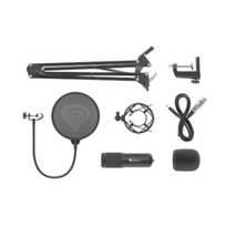 NATEC Genesis microphone Radium 300 studio XLR arm popfilter