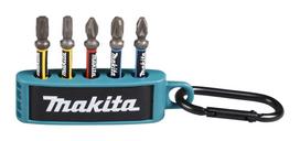 Sukimo antgalių rinkinys MAKITA Impact Premier, PH2/PZ2/PZ3/T25/T30, 50 mm, su karabinu, 5 dalių