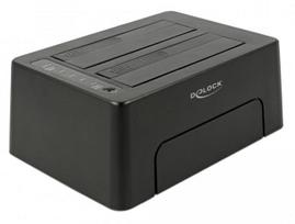Delock USB Type-C™ 3.1 prijungimo stotelė, skirta 2 x SATA HDD / SSD su klonavimo funkcija