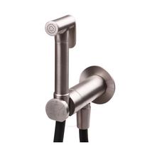 Nikelio spalvos progresyvinis bidė maišytuvas Bruma ELO juoda žarna 1455138MM