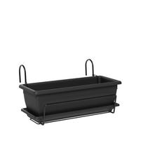 Plastikinis lovelis su laikikliu TERA NARA, juodos sp., 27 x 50 x 16 cm