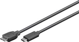 USB kabelis MicroConnect USB-C - mikroUSB 0,6 m juodasis (USB3.1CAMIB3.06)