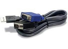 USB kabelis TRENDnet USB-A - D- Sub (VGA) 4,5 m juoda (TKCU15)
