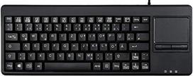 Klaviatūra aixcase Ersatztastatur DE + Touchpad USB für 19" Rack