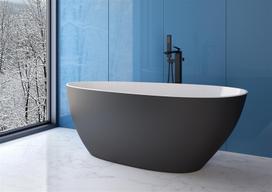 Vonia Besco Goya Matt Black&White su baltos spalvos sifonu, 170 cm