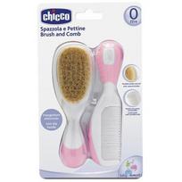 Chicco  Kūdikių šukos ir šepetys, Rožinis