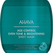 AHAVA AGE CONTROL Odos toną vienodinantis ir šviesinanti lakštinė veido kaukė, 1 vnt