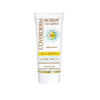COVERDERM Apsauginis veido kremas su spalva riebiai, aknės pažeistai odai SPF30 Soft Brown, 50 ml