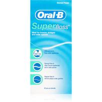 Oral-B Super Floss dantų siūlas nešiojantiems kabes ir turintiems implantus 50 vnt.
