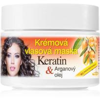 Bione Cosmetics Keratin + Argan regeneruojamoji kaukė plaukams 260 ml
