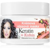 Bione Cosmetics Keratin + Caffeine kreminė kaukė plaukams 260 ml