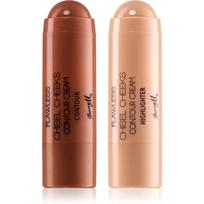 Barry M Chisel Cheeks kreminės konsistencijos bronzinė pudra ir švytėjimo suteikianti priemonė pieštukinė priemonė duo balení 2x5 g