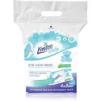 Linteo Baby Pure & Fresh švelnios drėgnosios servetėlės kūdikiams didelė pakuotė 4x80 vnt.