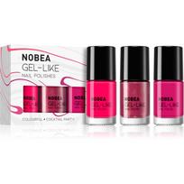 NOBEA Day-to-Day 3-Piece Gel-like Nail Polish set nagų lakų rinkinys Cocktail Party