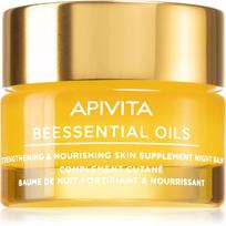 Apivita Beessential Oils Strengthening & Nourishing Night Balm naktinis odos balzamas maitinamojo ir drėkinamojo poveikio 15 ml