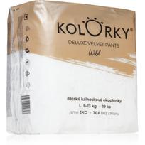 Kolorky Deluxe Velvet Pants Wild vienkartinės sauskelnės-kelnaitės L dydis 8-13 Kg 19 vnt.