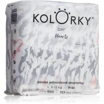Kolorky Day Hearts vienkartinės ekologiškos sauskelnės 19 vnt.