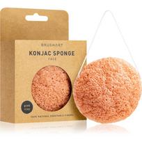 BrushArt Home Salon Konjac sponge švelni eksfoliacinė kempinė veidui Pink Clay 5 g
