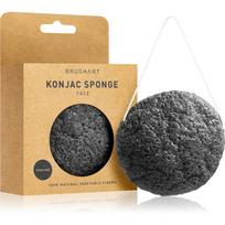 BrushArt Home Salon Konjac sponge švelni eksfoliacinė kempinė veidui Charcoal 5 g