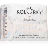 Kolorky Day Rain&Rainbow vienkartinės ekologiškos sauskelnės S dydis 3-6 Kg 25 vnt.