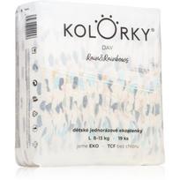 Kolorky Day Rain&Rainbow vienkartinės ekologiškos sauskelnės L dydis 8-13 Kg 19 vnt.