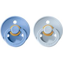 BIBS Colour Natural Rubber Size 2: 6+ months čiulptukas Sky Blue / Baby Blue 2 vnt.