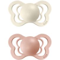 BIBS Couture Natural Rubber Size 1: 0+ months čiulptukas Ivory / Blush 2 vnt.