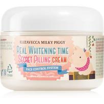 Elizavecca Milky Piggy Real Whitening Time Secret Pilling Cream drėkinamasis švelninamasis kremas eksfoliacinio poveikio 100 ml
