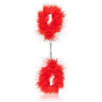 Secret play Handcuffs pūkuoti antrankiai Red Marabou 22 cm
