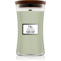 Woodwick Lavender & Cedar kvapioji žvakė medinė dagtis 610 g