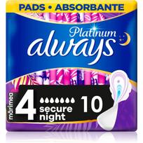 Always Platinum Secure Night Size 4 paketai 10 vnt.